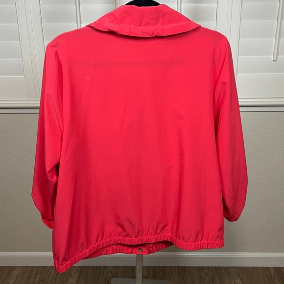 Zenergy by Chico’s Women's Bright Salmon/Pink/Red Utility Jacket - Picture 2 of 3